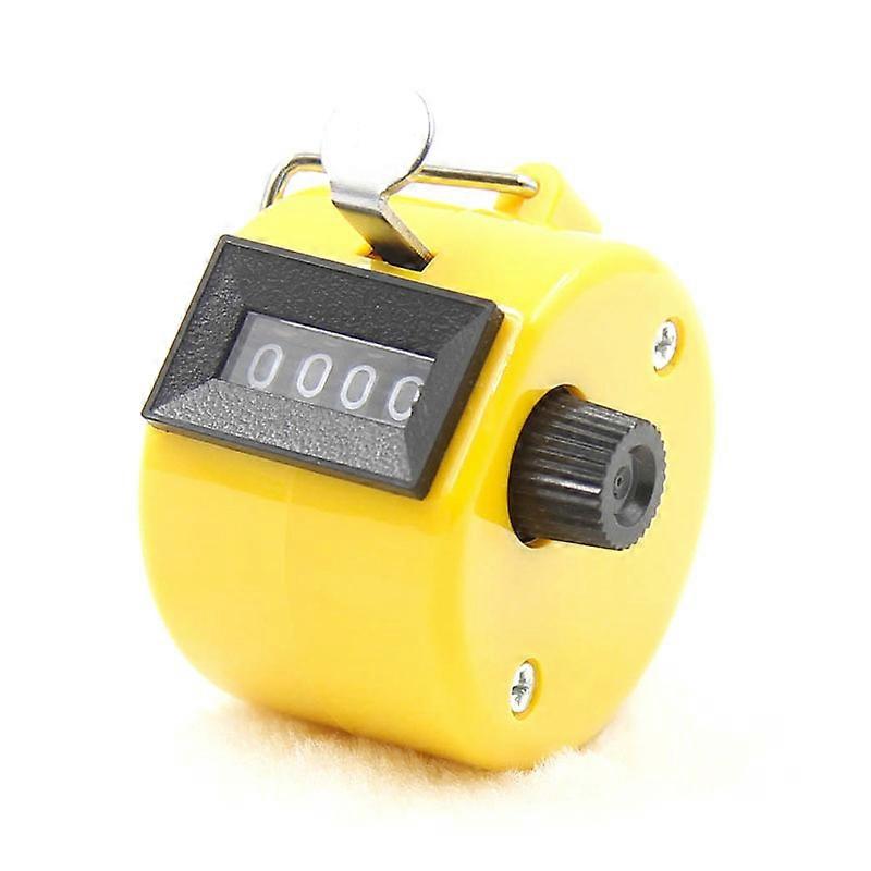 Hand Finger Mechanical Manual Counting Timer(2Pcs,Yellow)