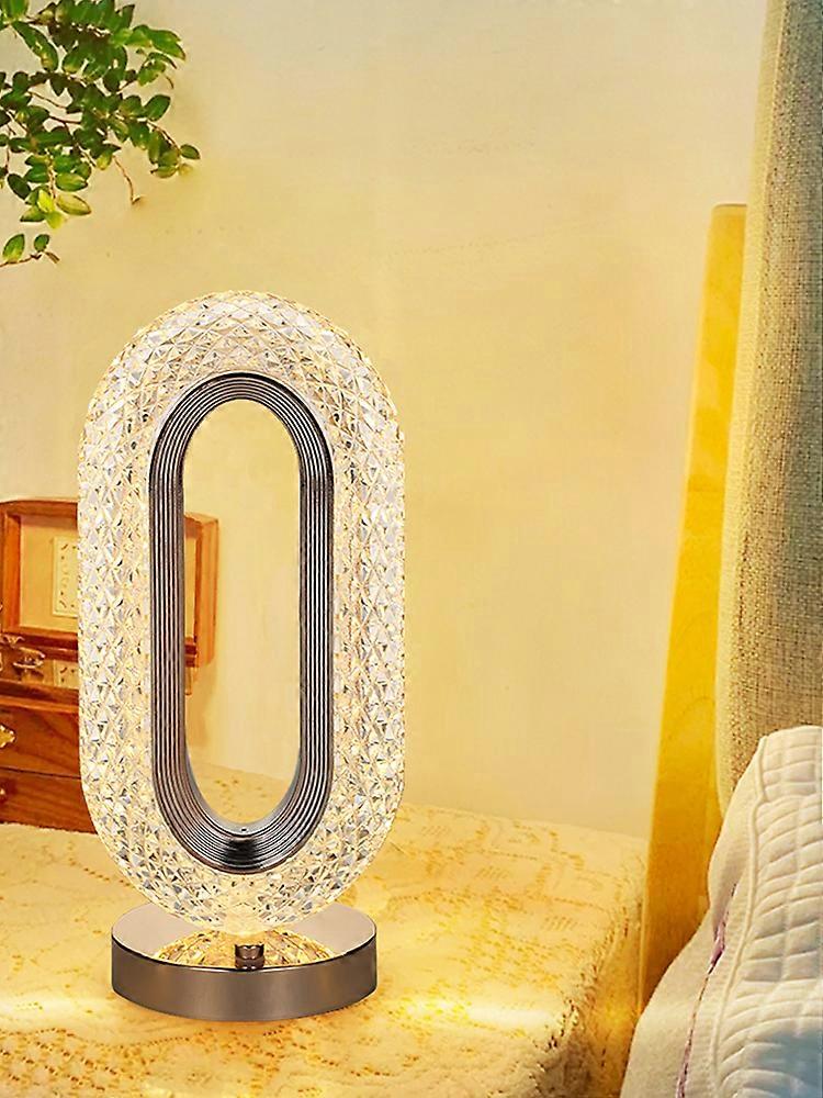 2023 New Nordic Crystal Table Lamp with LED Lights for Bedroom, Bedside, and Decoration - Dimmable and Elegant