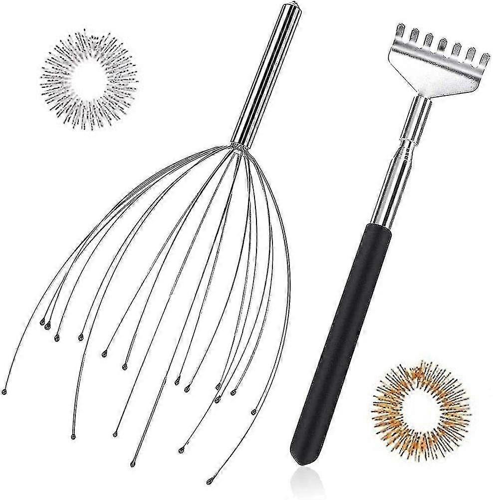 Head Massage Spider And Back Scraper,head Massager With 20 Fingers