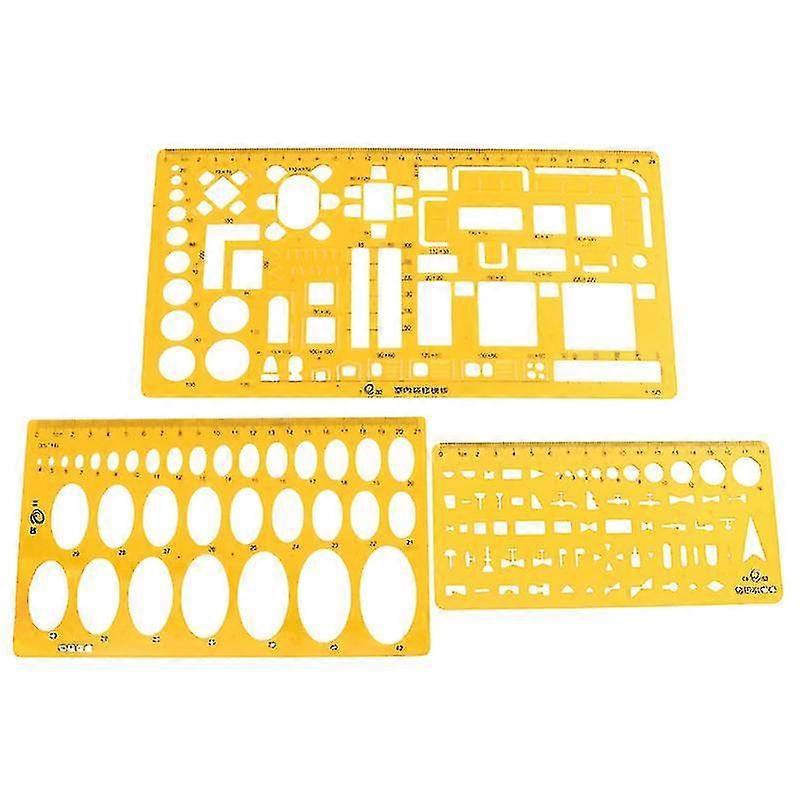 3pcs Professional Design Drawing Ruler