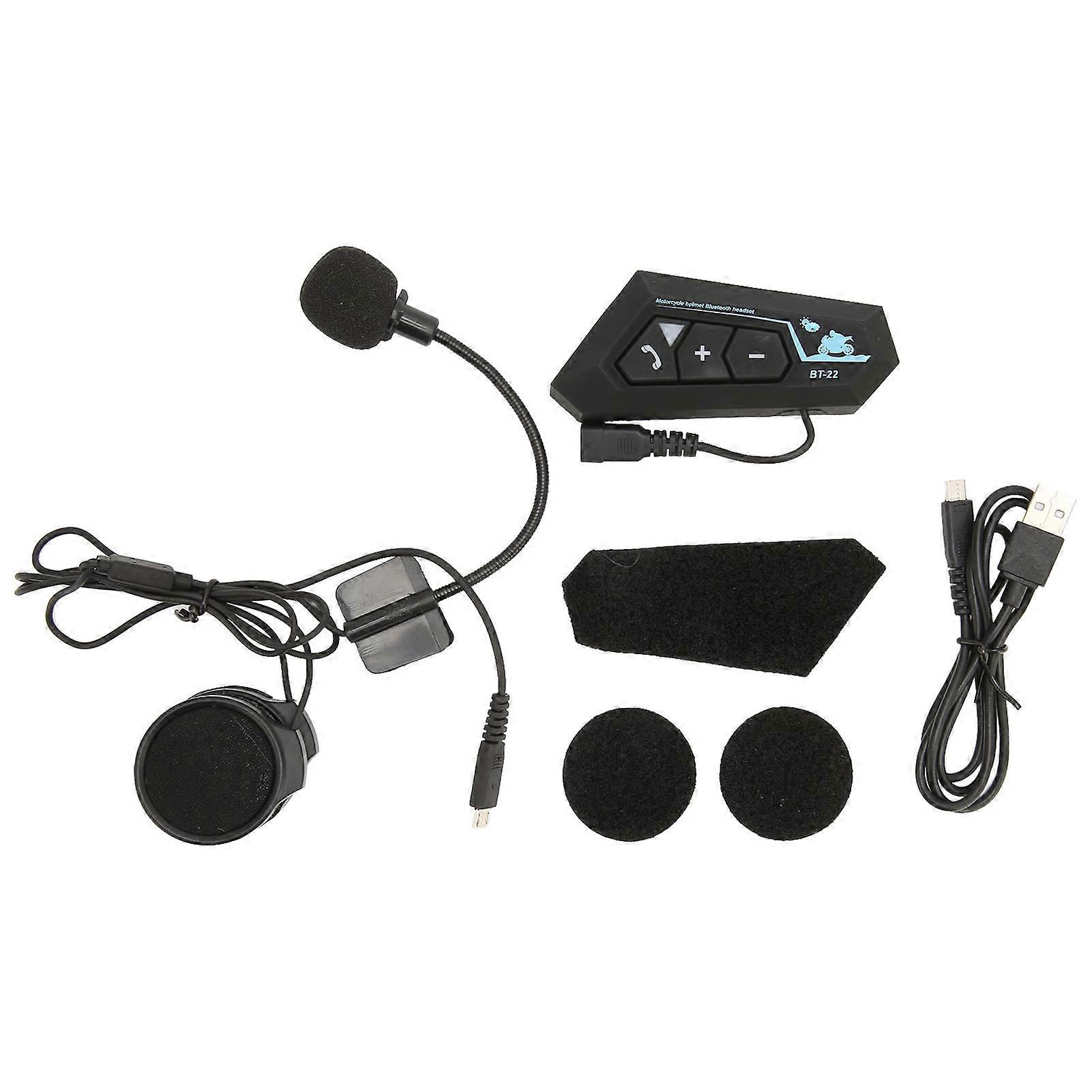 Helmet Bluetooth Headset Multifunctional Noise Reduction Windproof Bluetooth 5.0 Intercom Headset for Cycling