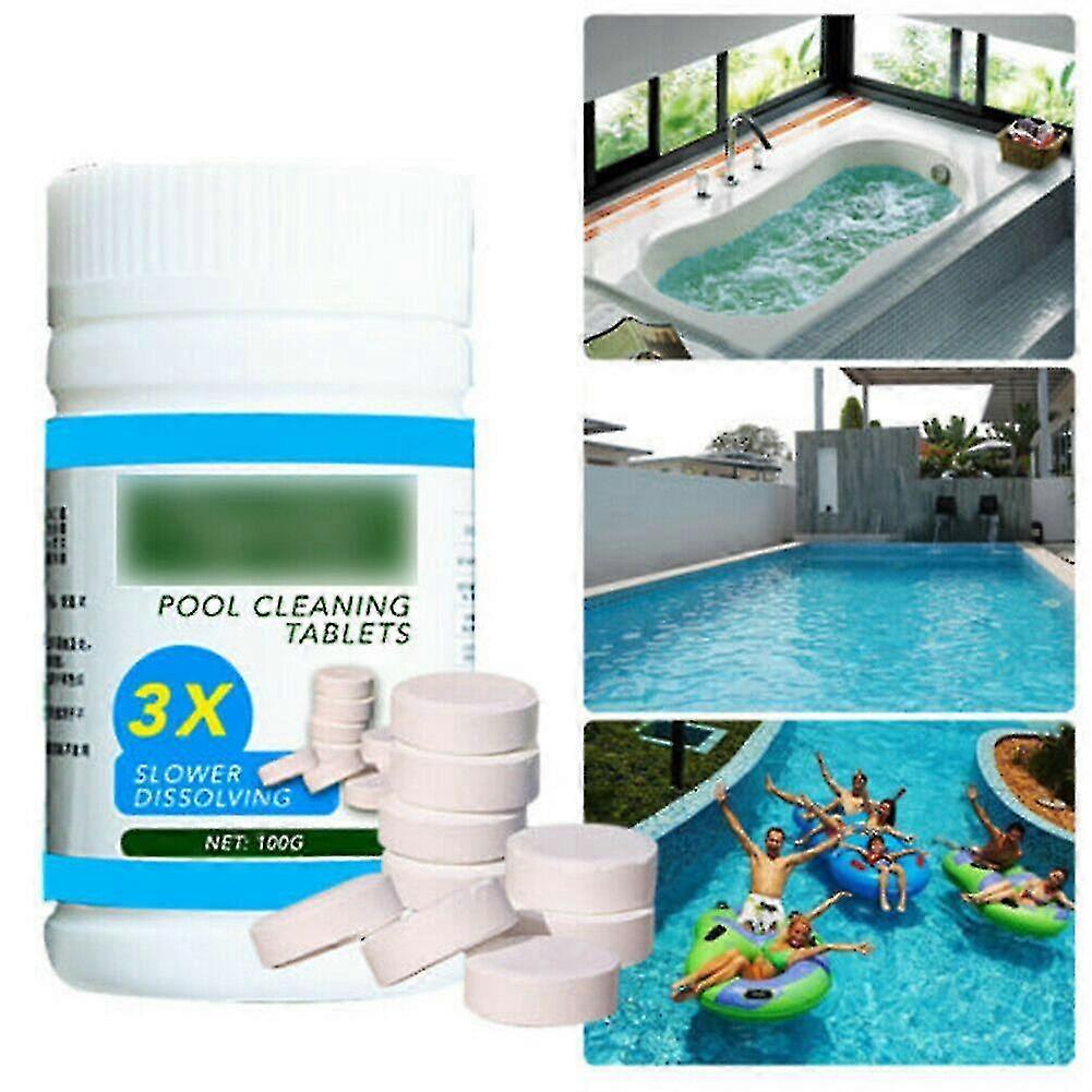 Jaysuing Pool Cleaning Tablets - Purify Water, Protect Against Sun Rays, Guard Against Algae and Organisms, Crystal Clear Pool Water, 10