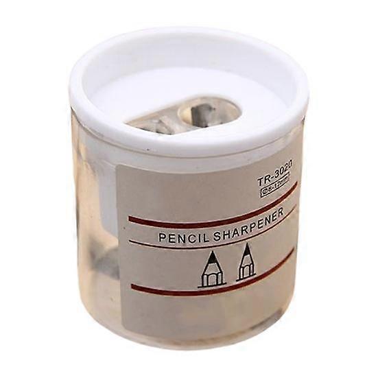 Pencil Sharpener with Lid Detachable Round Double Hole Manual Pencil Sharpener School Supplies
