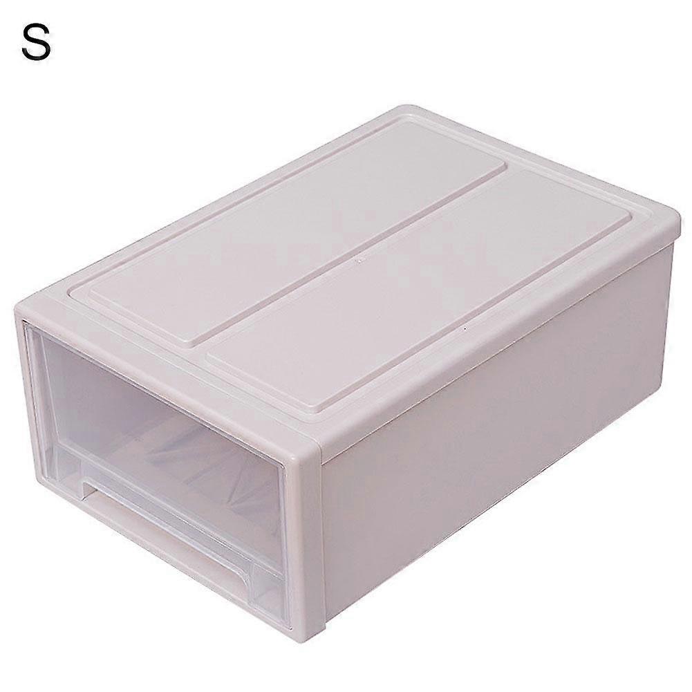 Household Plastic Transparent Stackable Drawer Storage Box Container Organizer