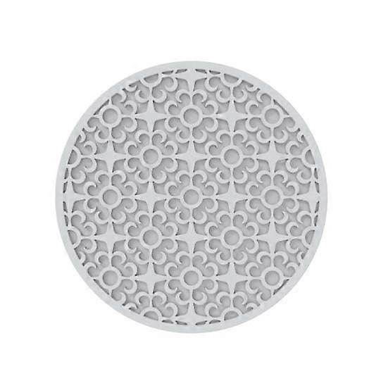 Retro Patterned Silicone Coaster Heat Insulation Easy to Clean Reusable Vintage Round Soft Coaster