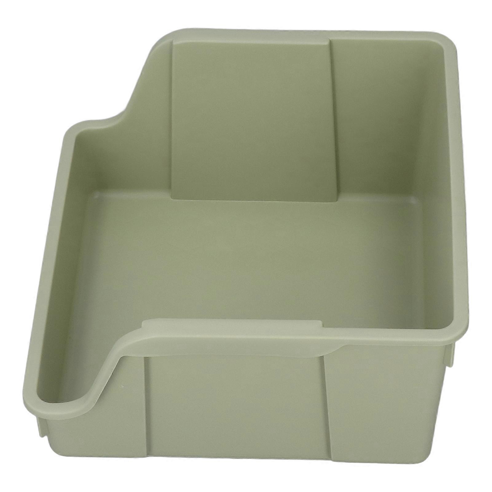 Desktop Book Storage Rack PP Handle Design U Shaped Large Opening Large Capacity Desktop Book Storage Shelf Green