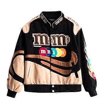 M&m Brown Vintage Racing Jacket