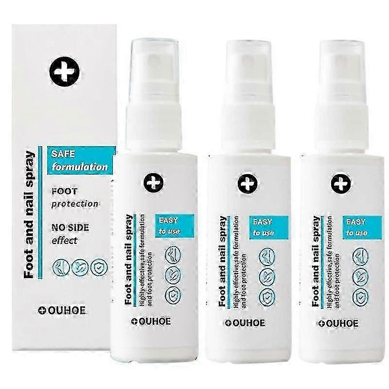 3pcs Pro Pé e Unha Spary, Natural e Potente