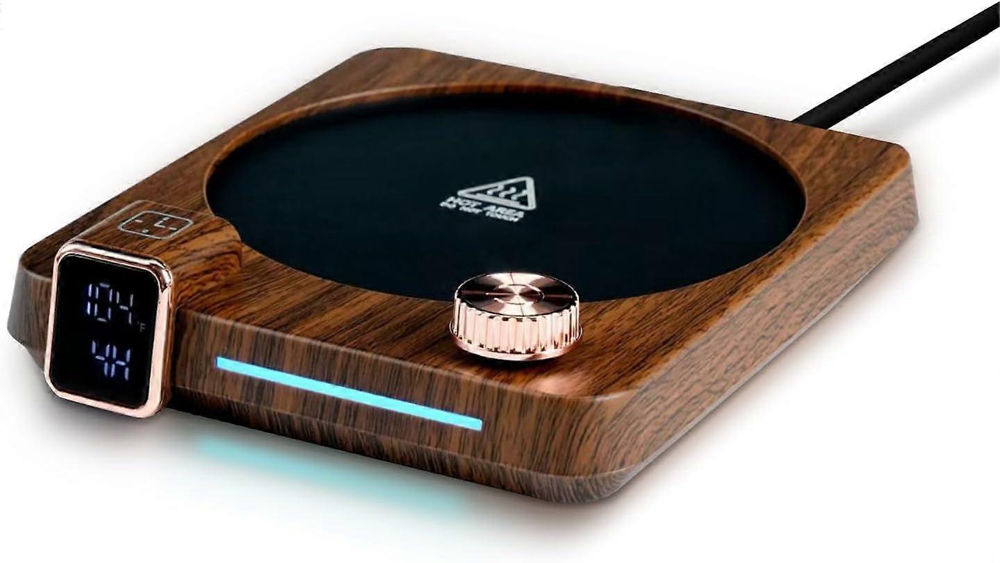 Mug Warmer 40W Coffee Mug Warmer for Desk with Temperature Display,Candle Warmer 9 Smart Thermostat, Dual Digital Display, 4 Hour Auto Shutoff EU plug