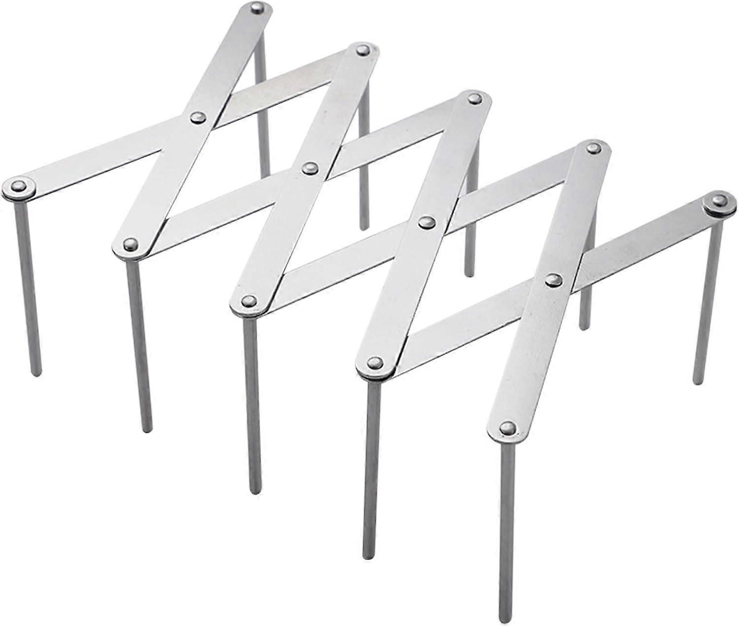 Adjustable Plate Organizer Rack, Stainless Steel Kitchen Storage Solution for Plates, Dishes, and Cookware