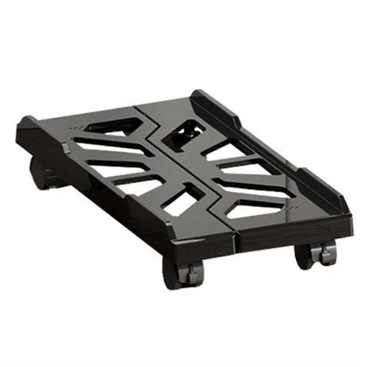 Computer Tower Stand Adjustable Mobile CPU Stand CPU Holder PC Tower Stand with Rolling Caster Wheels Riser Stand Black