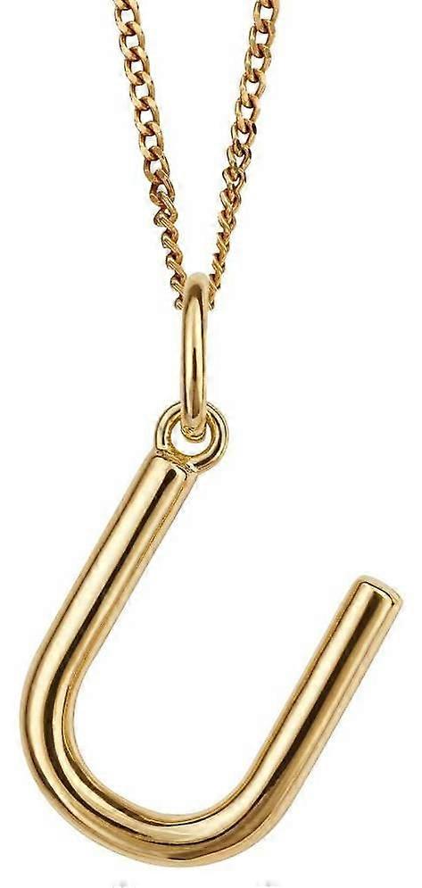 Beginnings U Initial Pendant - Gold