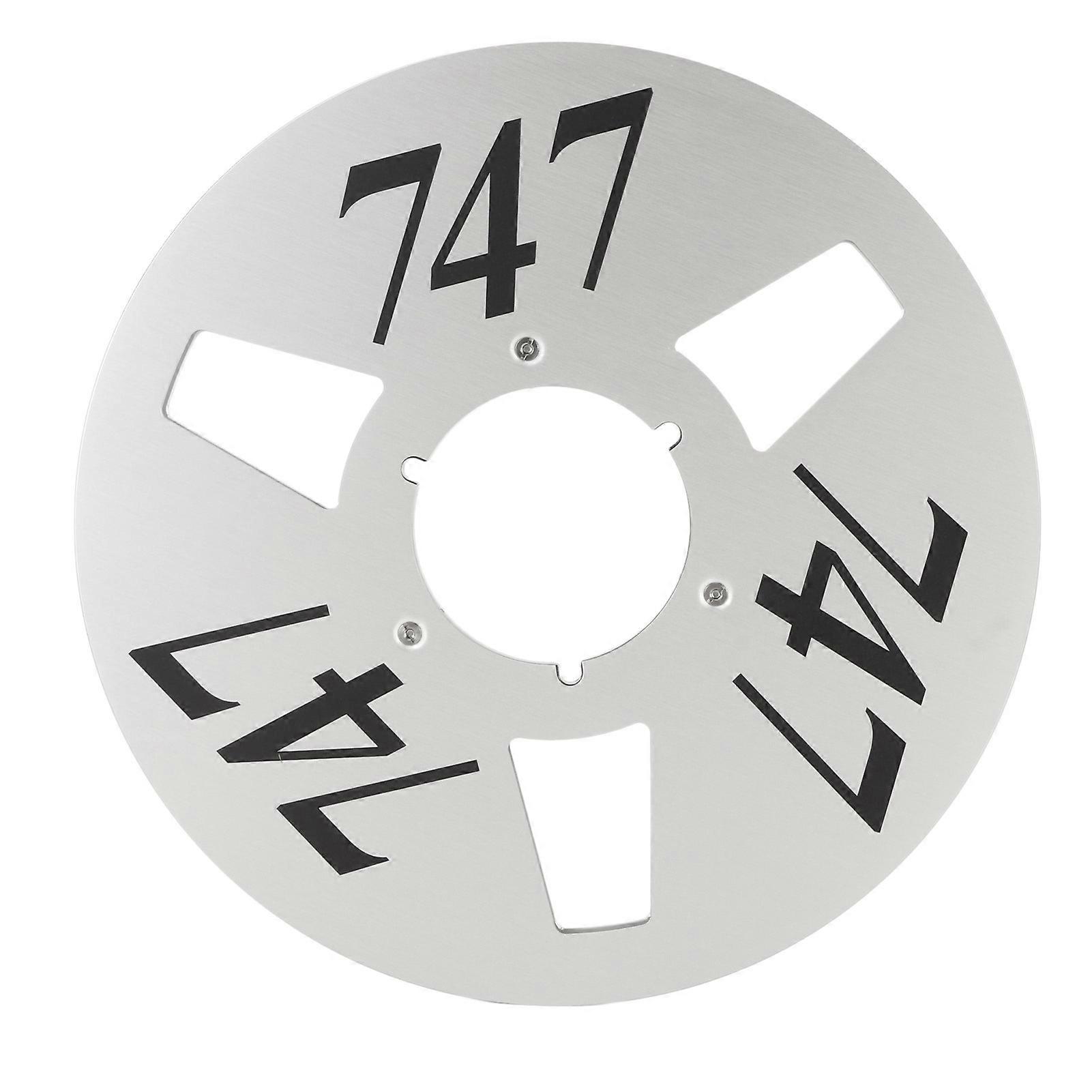 10.5 Inch 1/4 Tape Reel - Silver Aluminum 3 Hole Design for Reel-to-Reel Players