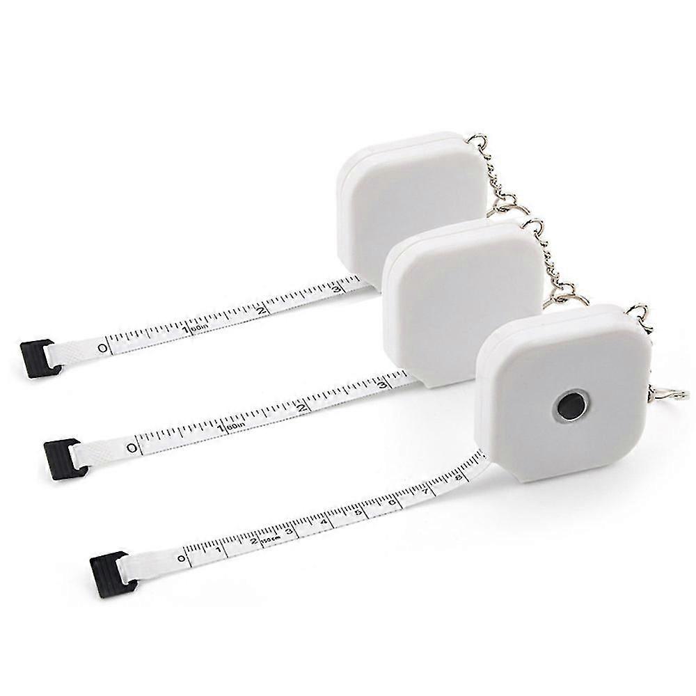 3pack Tape Measure Keychains Retractable Measuring Tapes Party Favors For Kids Adults 1.5m