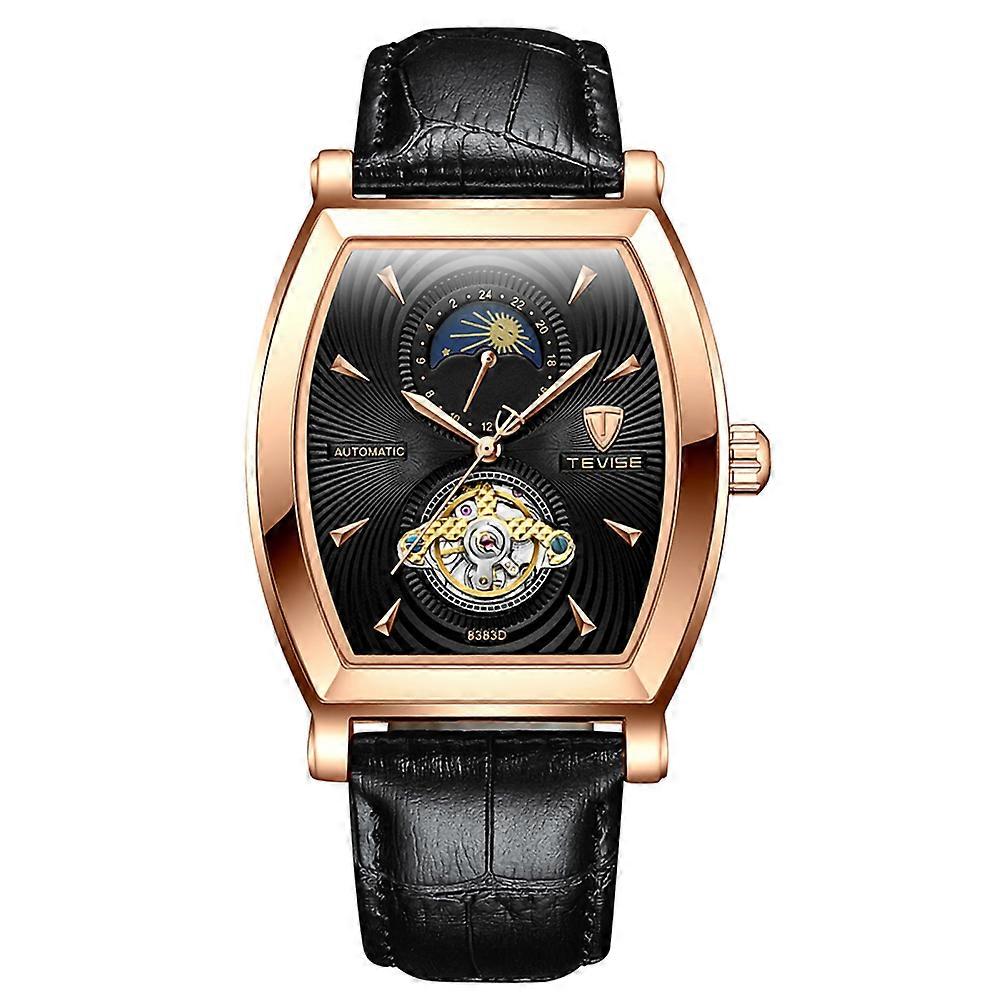 Women's Waterproof Leather Strap Watch, Thin, Minimalist with Date Calendar