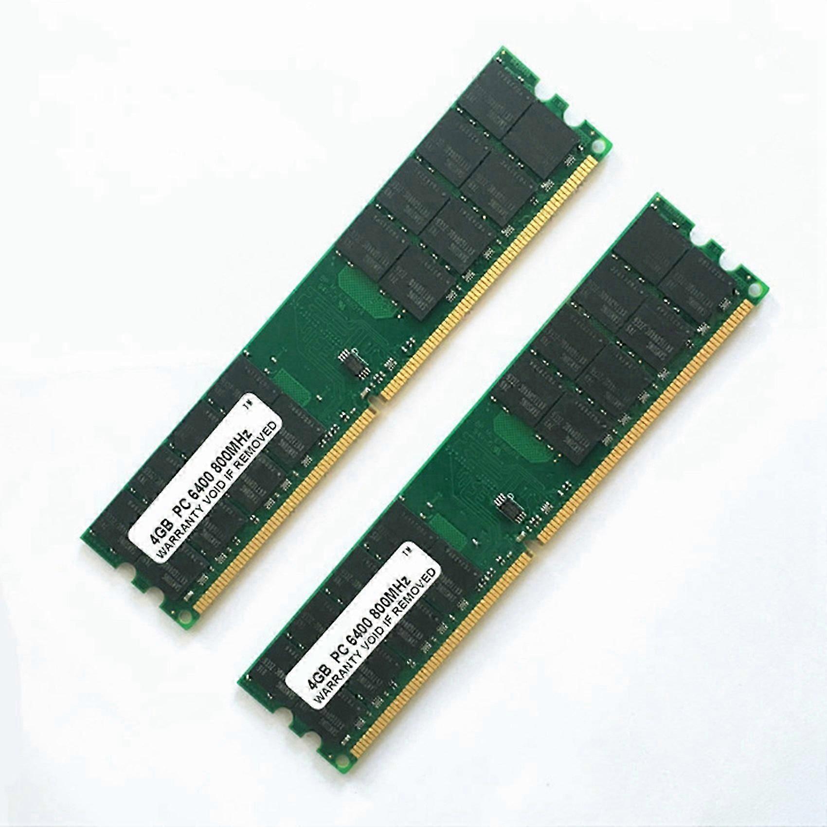 2X 4GB DDR2 Ram Memory 800Mhz 1.8V PC2 6400 DIMM 240 Pins for AMD Motherboard Memory Ram
