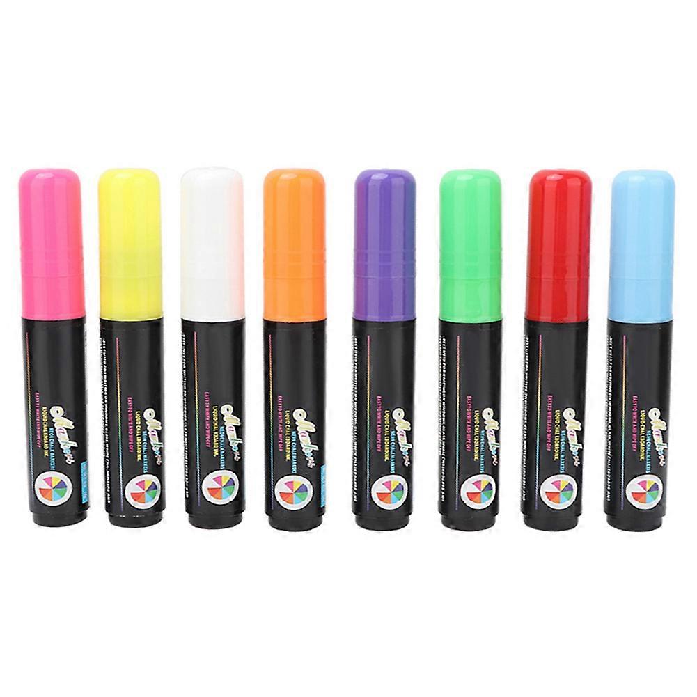 8 색 형광 액체 분필 펜 / 마커 유리 창 칠판 칠판
