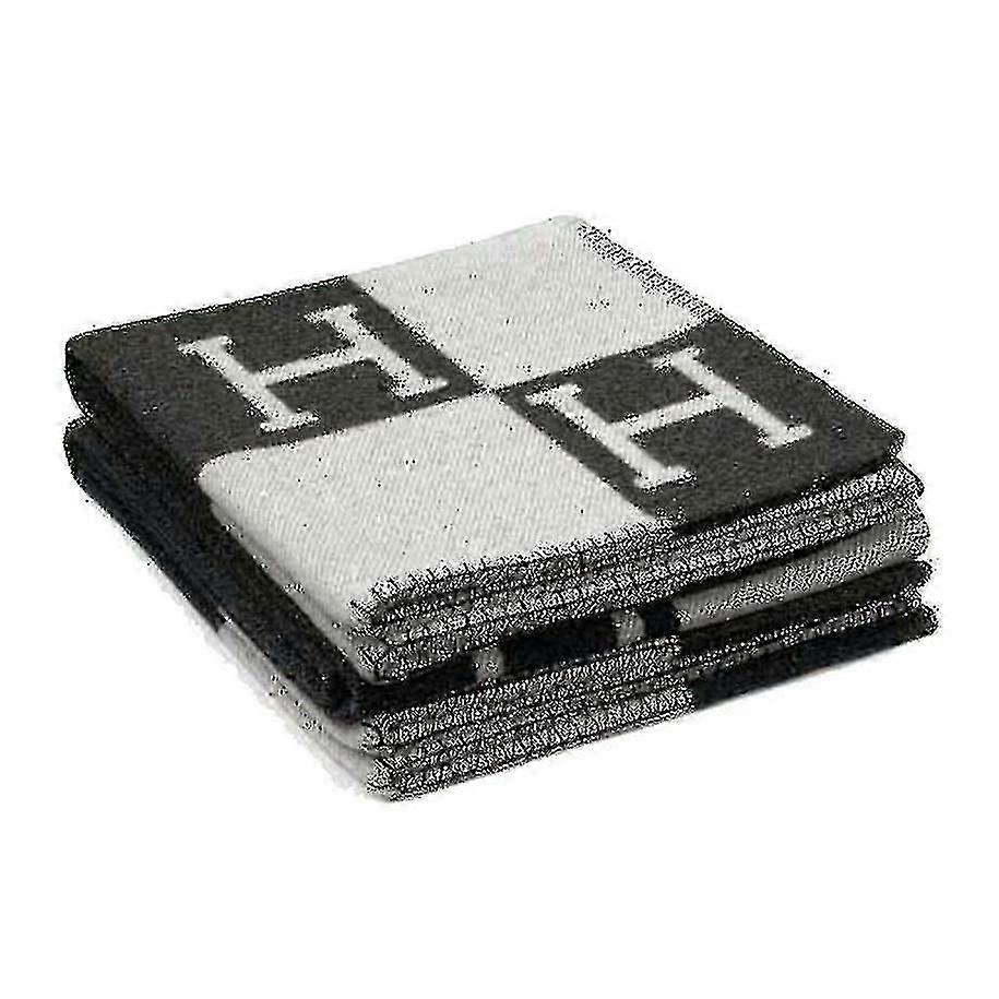 Knitted Artificial Wool Cashmere Warm Throw Sofa Blanket