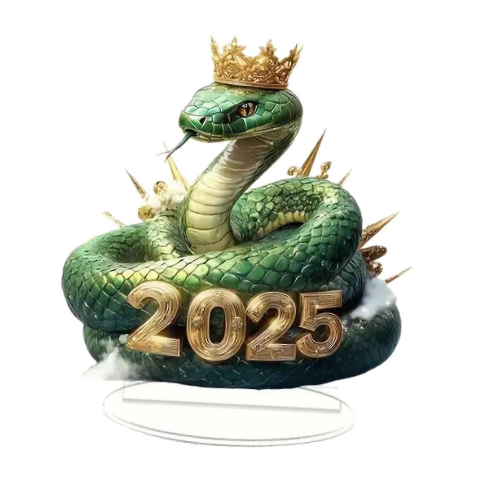 2025 Year of The Snake Sign 2D with Stand for Festival Living Room Bookshelf