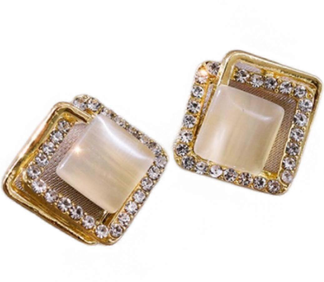 (Firkantede diamantøredobber