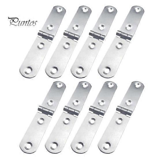 8Pcs Screw-On Hinges Flap Hinges Rustproof Corrosion Resistant Smooth Cabinet Table Furniture 180-Degree Foldable Hinges