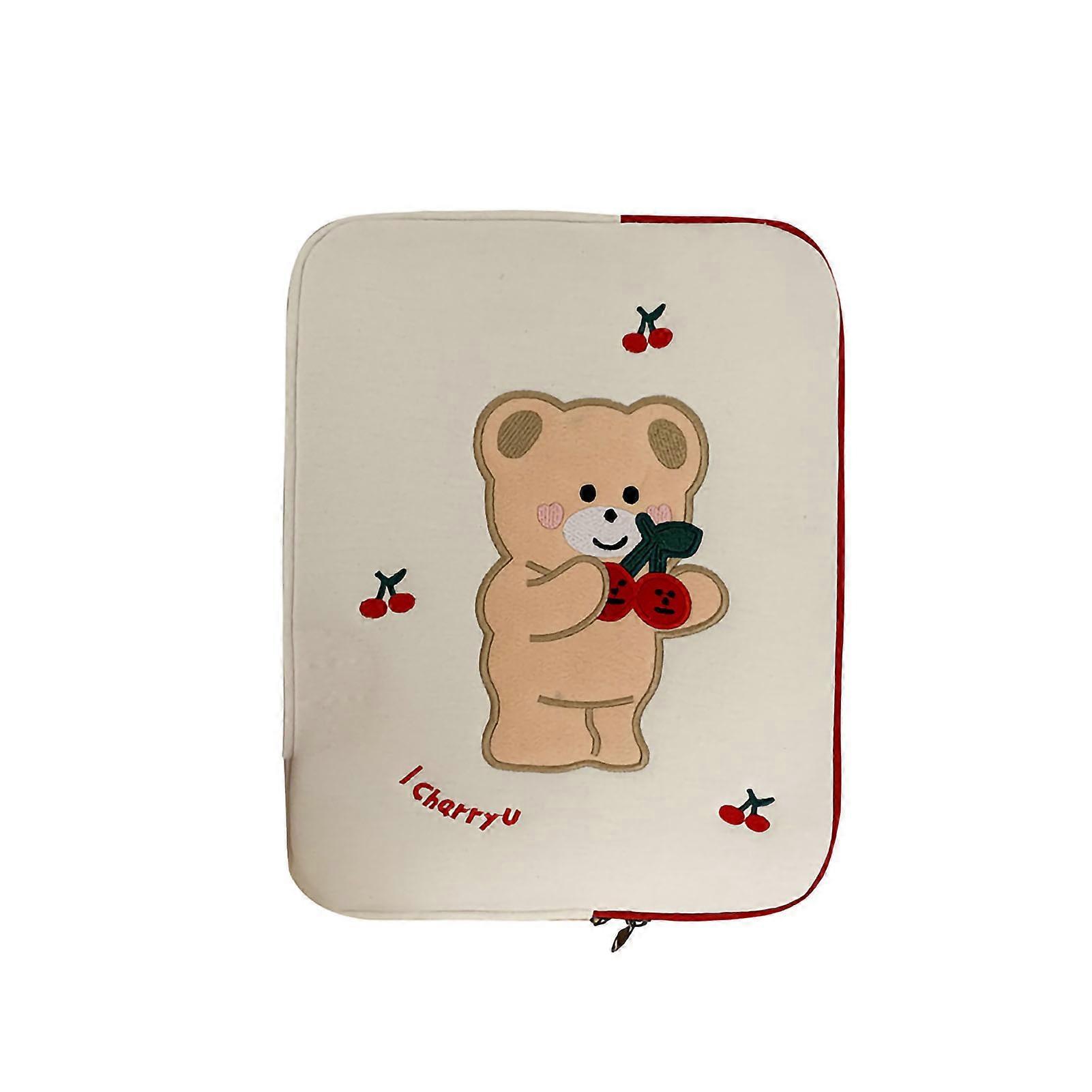 Θήκη φορητού υπολογιστή Cherry Bear Style Super Cute Bright Colors Durable Cotton Cloth Laptop Sleeve