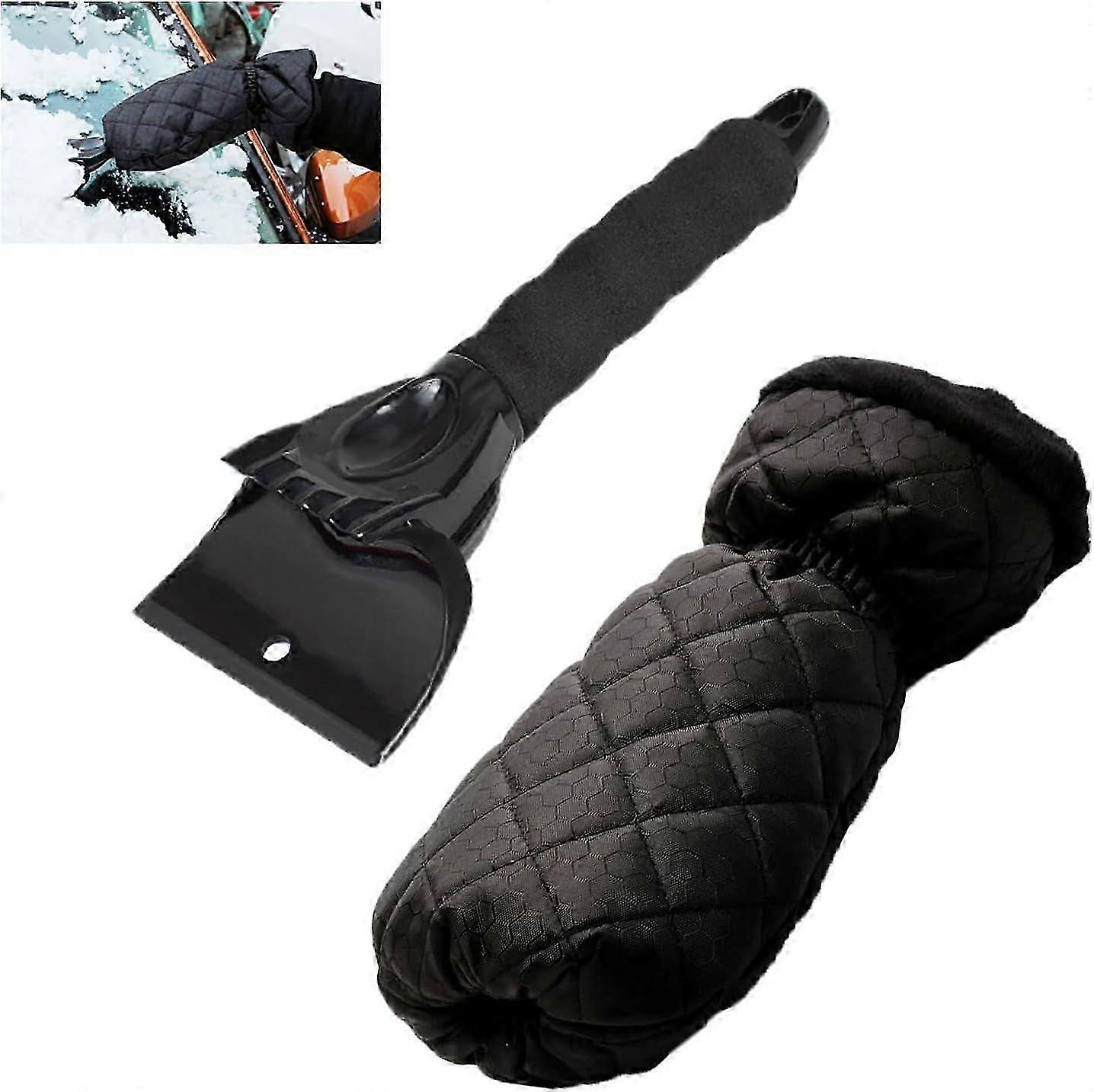 Ice Scraper with Glove, Ice Scraper for Car Windscreen, Mitten to Remove Ice,
