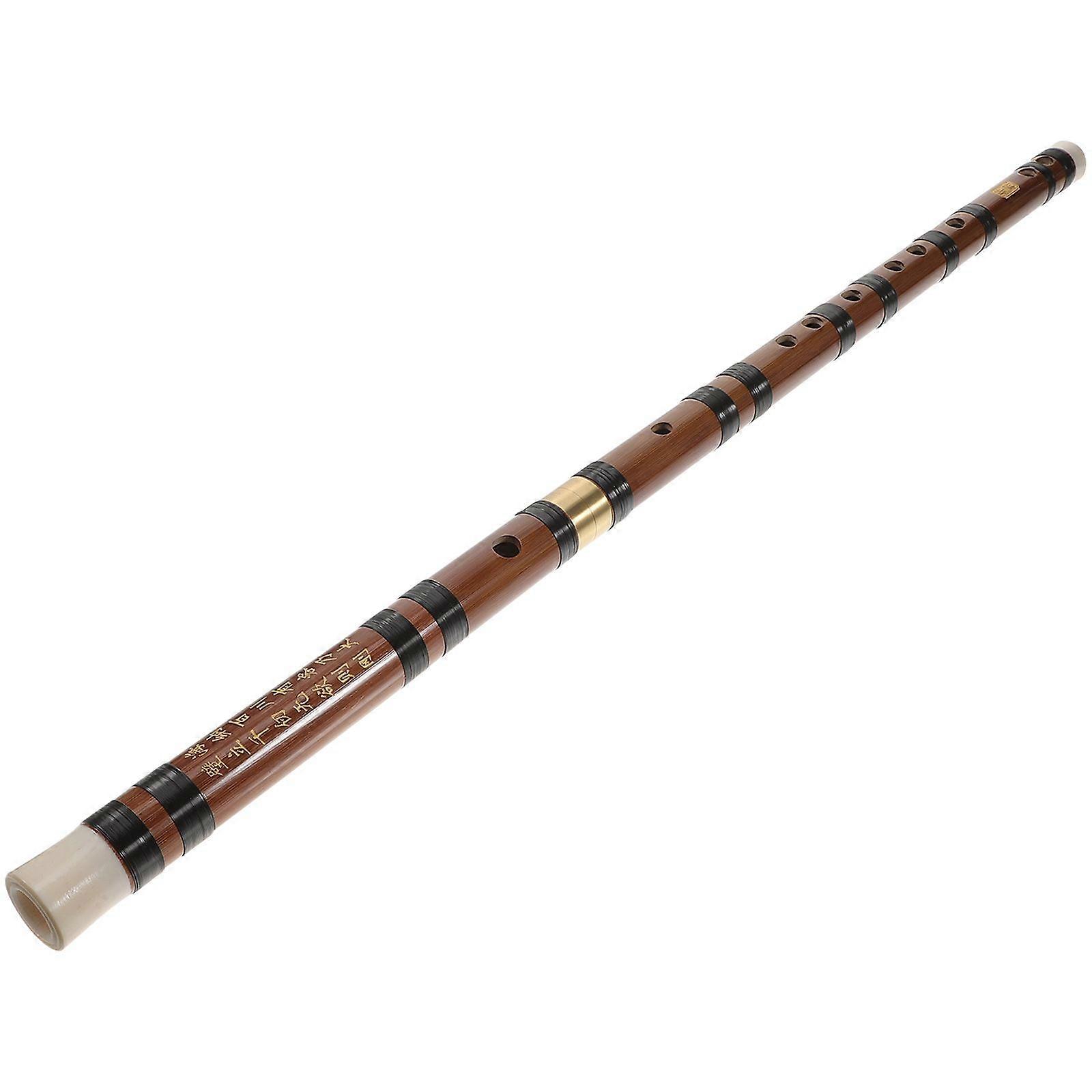 1 Set Bamboo Flute Professional Playing Flute Classic Musical Instrument (Key C)