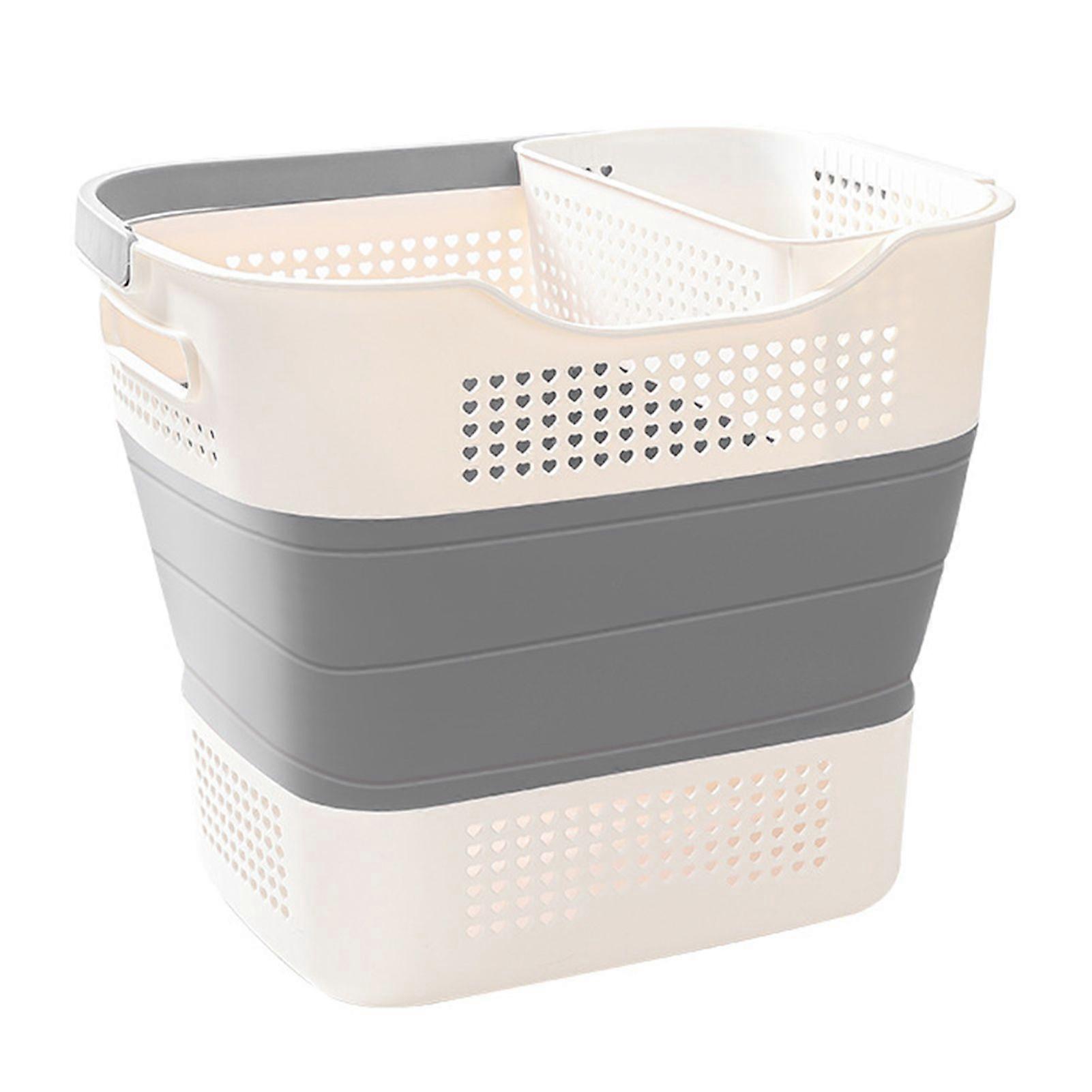 Foldable Clothing Storage Basket Laundry Hamper with Handle Large Capacity Collapsible Design Multi-Purpose Storage Container