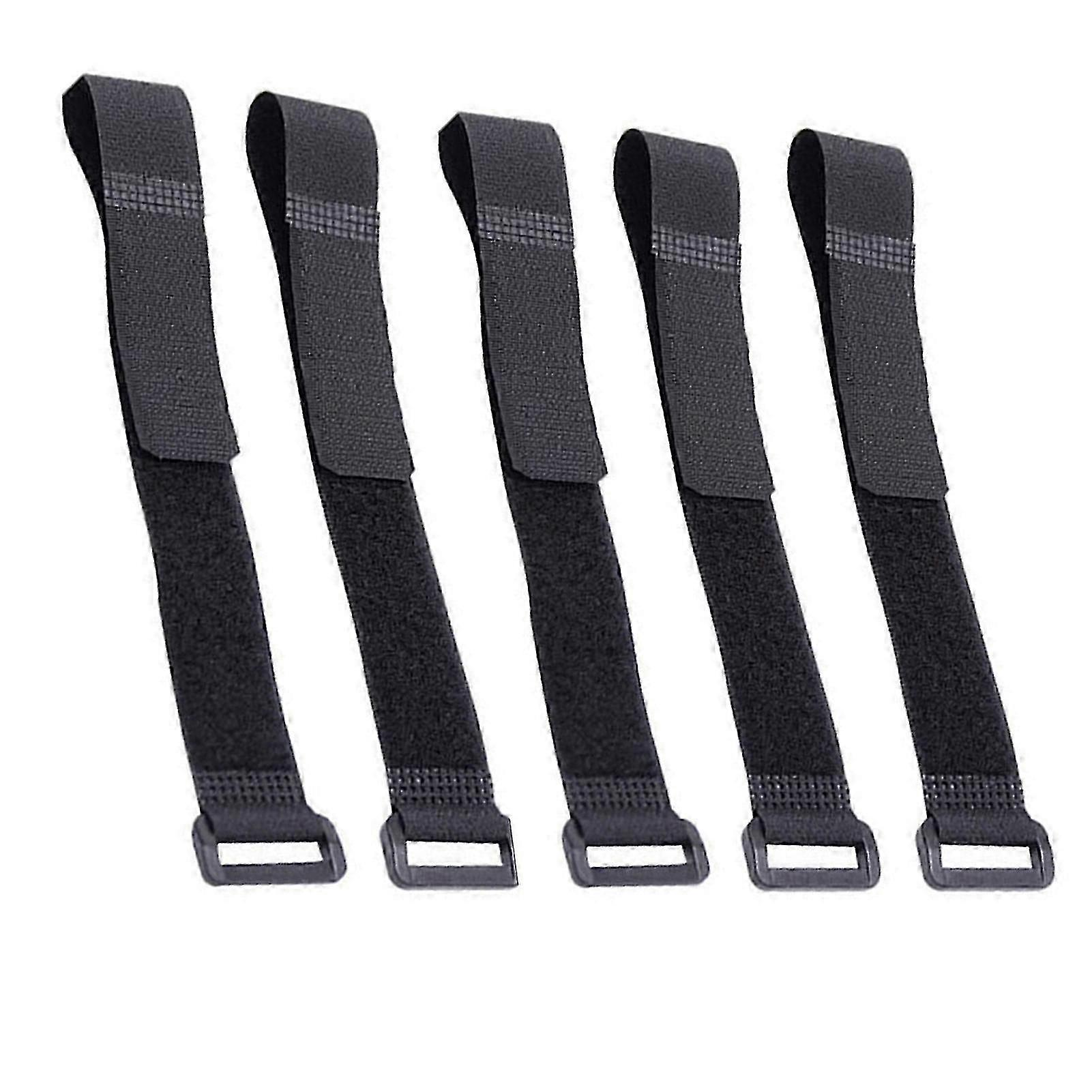 5Pcs Fastener Straps with Hook-Loop Plastic Buckle Strong Adhesion Wear-resistant Multi-use Fixing Accessories Bike Handlebar Straps Cable Wire Straps
