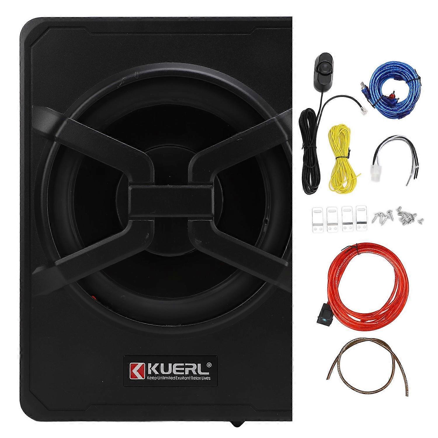 10 Inch 800W Slim Underseat Subwoofer with Amplifier Under Seat Powered Car Truck Active Subwoofer R