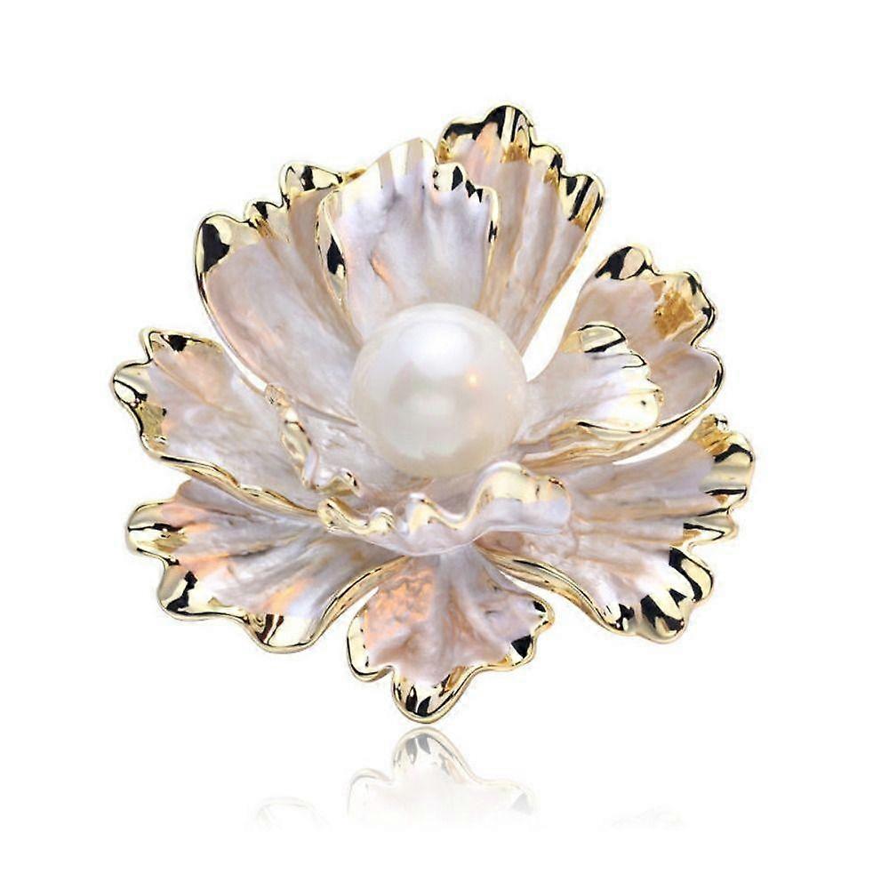 High-end Flower Brooches Vintage Large Flower Badge Pin Corsage Peony Brooch Pins Casual