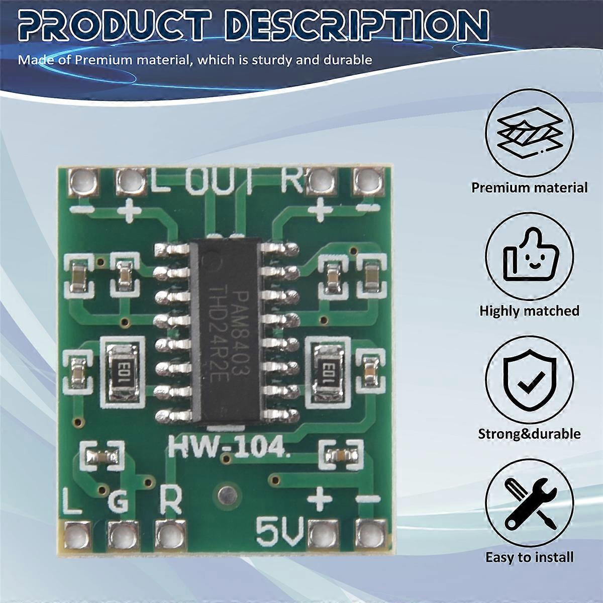 10 PCS PAM8403 Module Super Mini Digital Amplifier Board