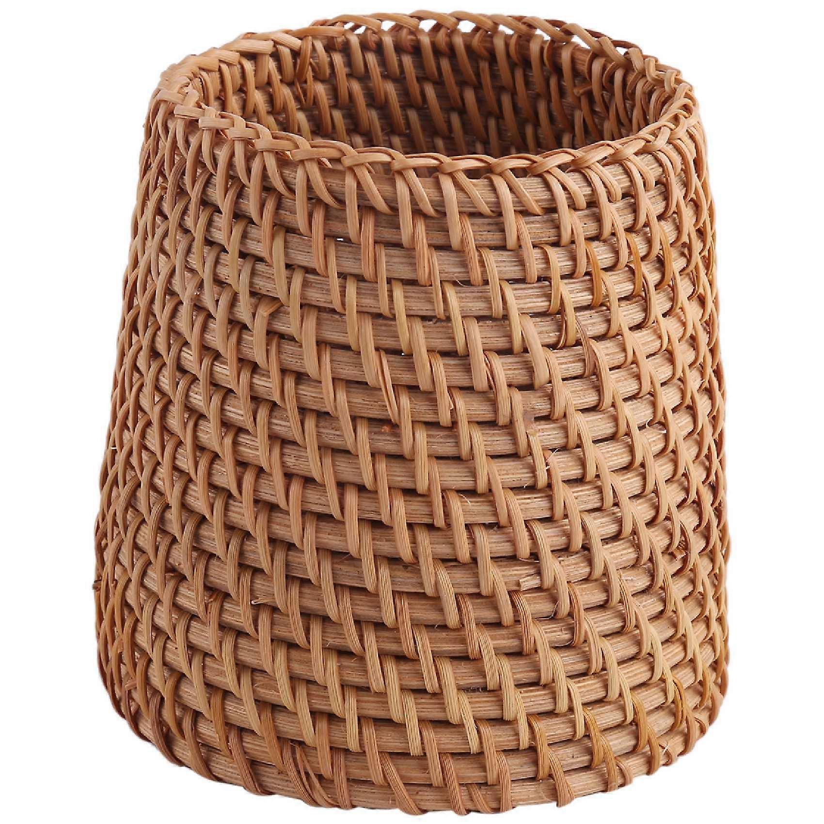 Rattan Chopsticks Tube Shovel Spoons Bucket Dinner Knives Forks Tableware Storage Box Home Storage B