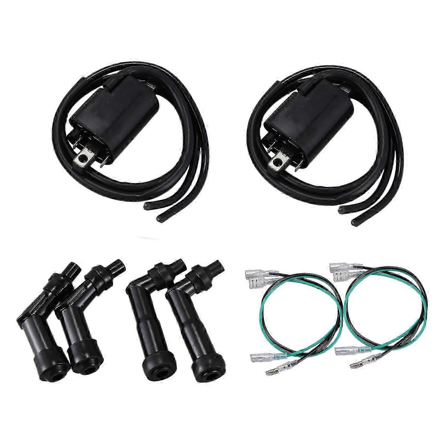Ignition Coils and Spark Plug Caps Set for CB350F CB400F CB500 CB550 JP