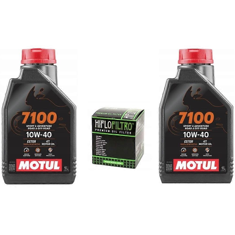 Motul Oil + oil filter 7100 10w40 2l, Hiflo Hf303 4t Yamaha Honda Kawasaki OM710010W402LHF303