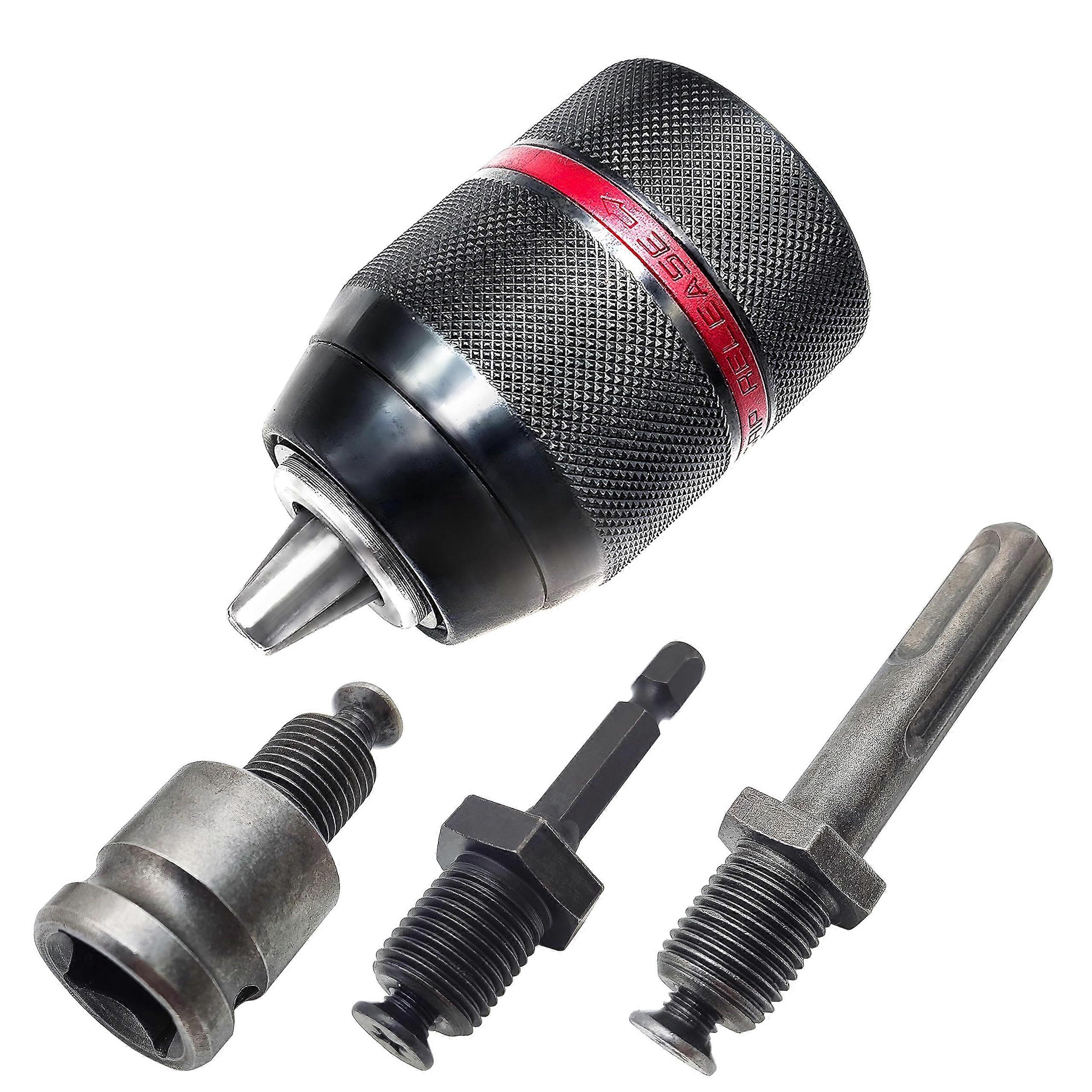 1.5-13mm Keyless Metal Drill Chuck for Power Tools, Heavy-Duty, Durable, Compatible with Most Drill Models