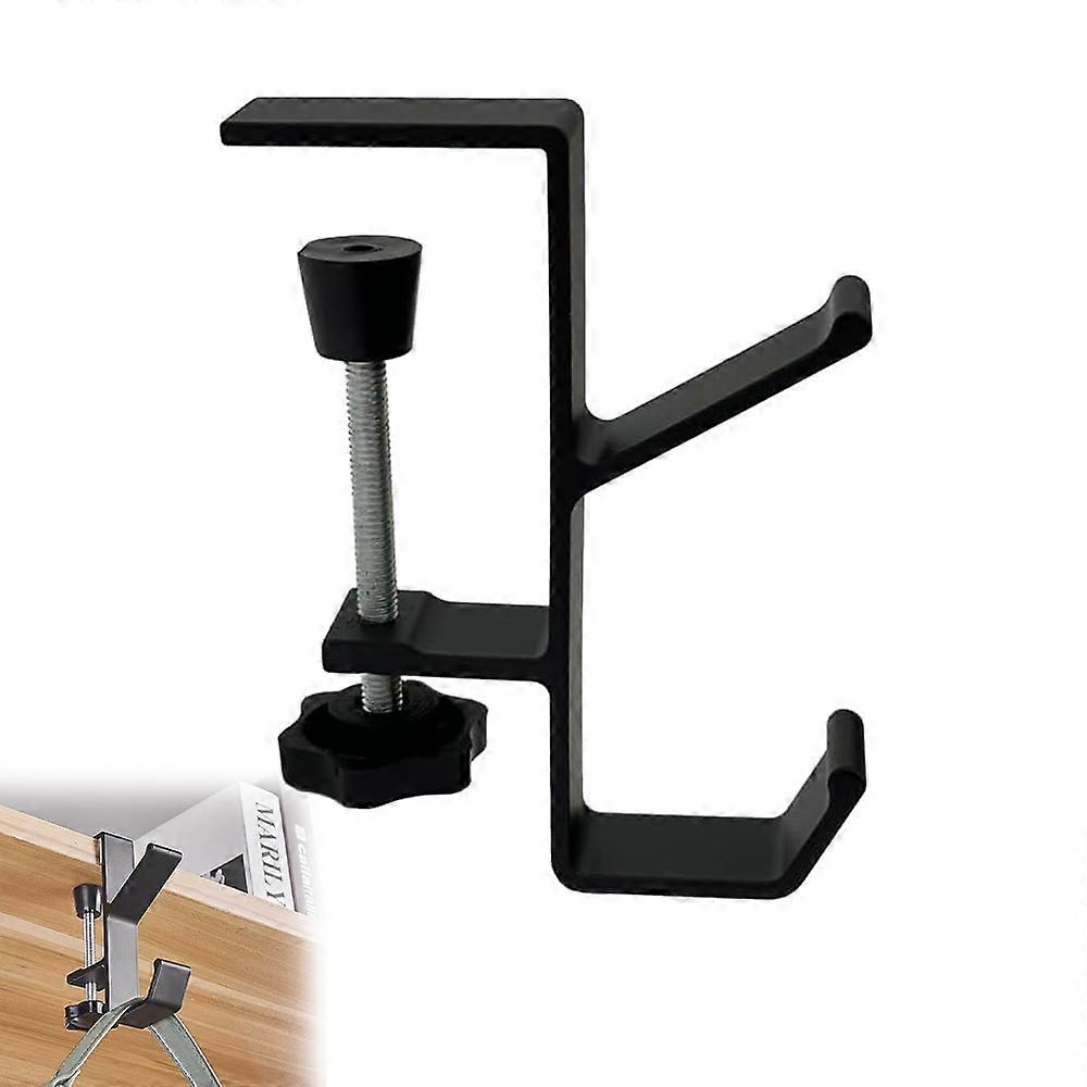 Portable Handbag School Bag Hooks for Tables Headphone Stand Hanger Clamp-On Adhesive Headset Hook Under Desk