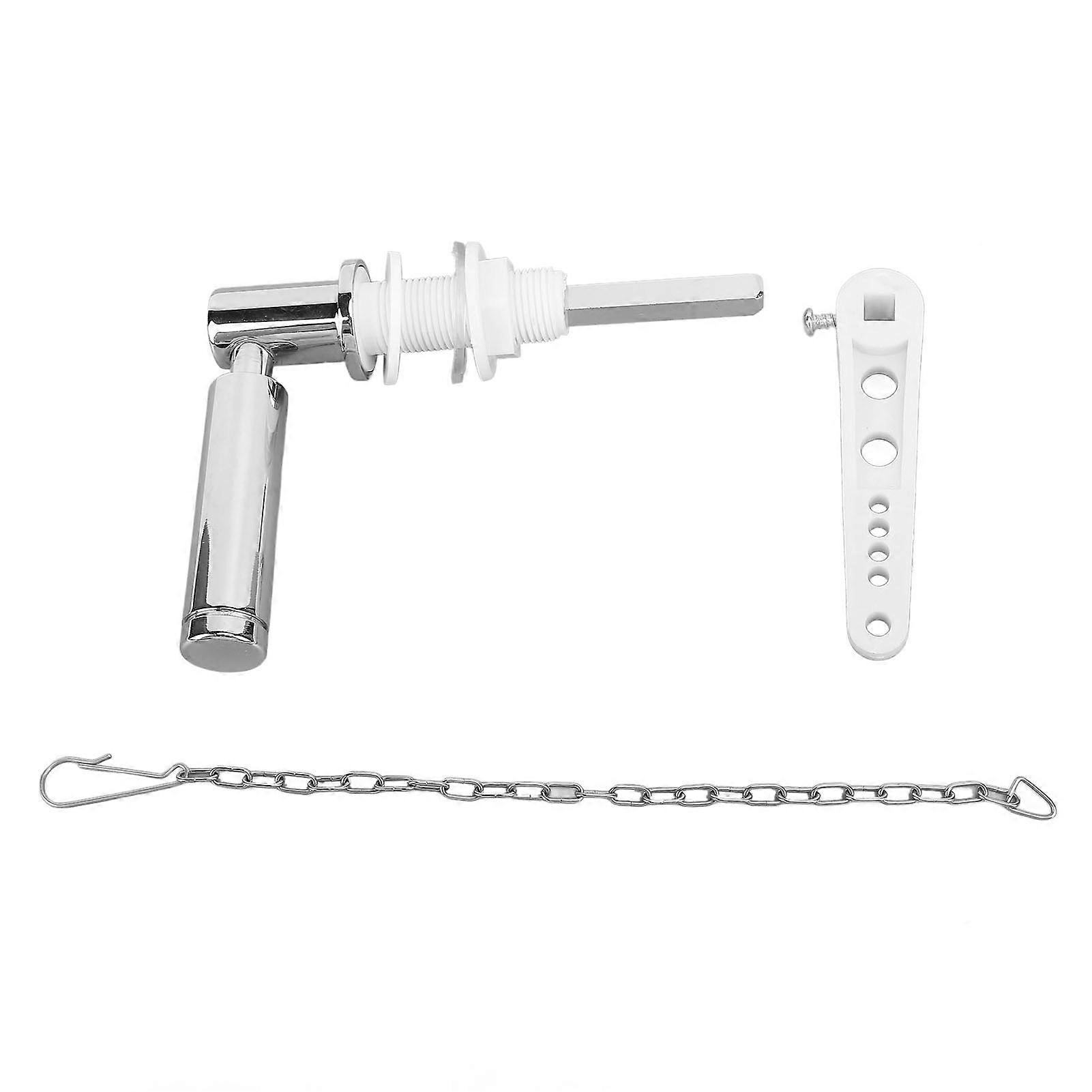 Toilet Flush Handle Replacement Kit Toilet Handle Replacement Toilet Cistern Lever Arm with Chain Adjustable Arm