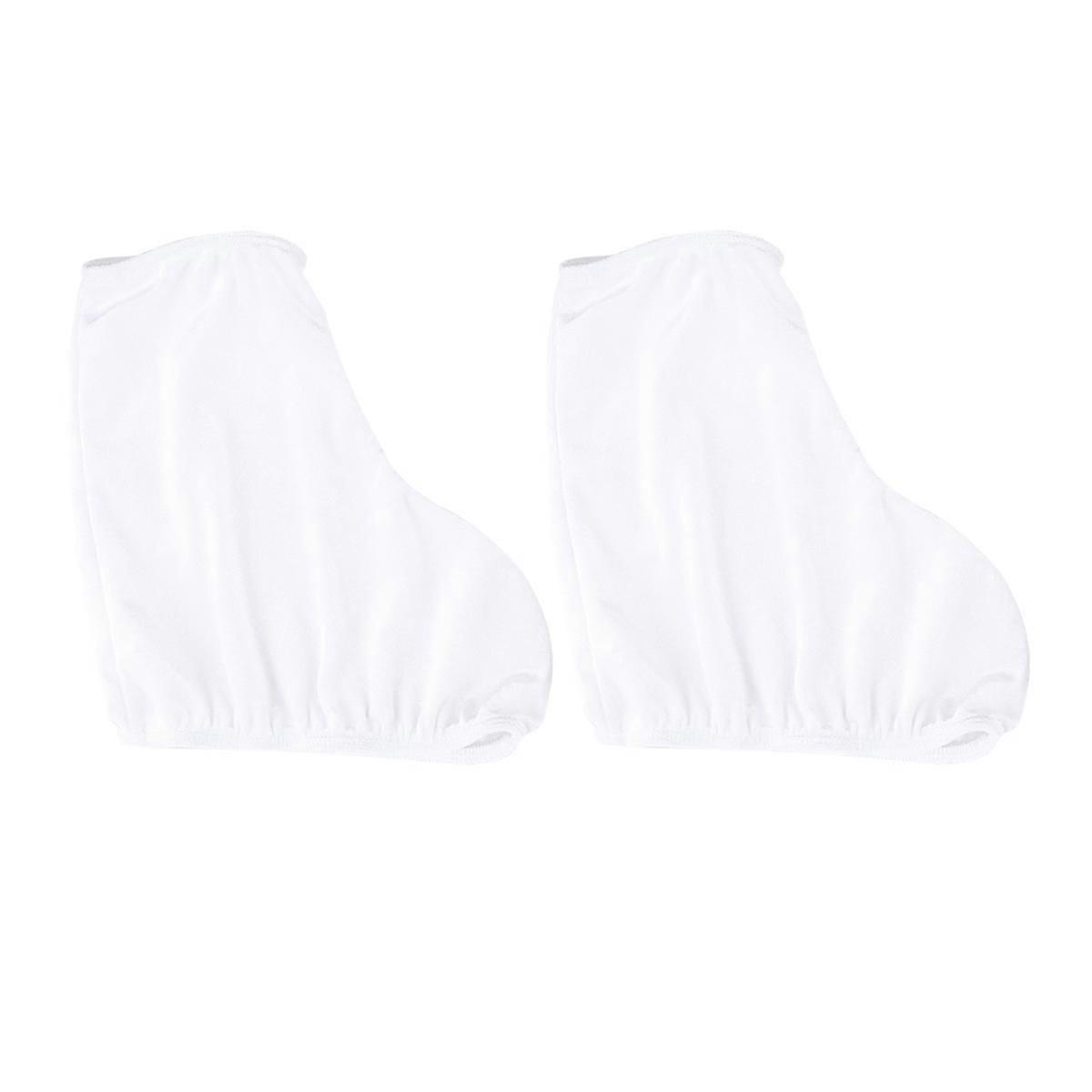 Elastic Skate Boot Covers Ice Skate Shoe Sleeve Anti-scratch Skate Shoe Protector for Hockey Skates Figure Skates - Size M (White)