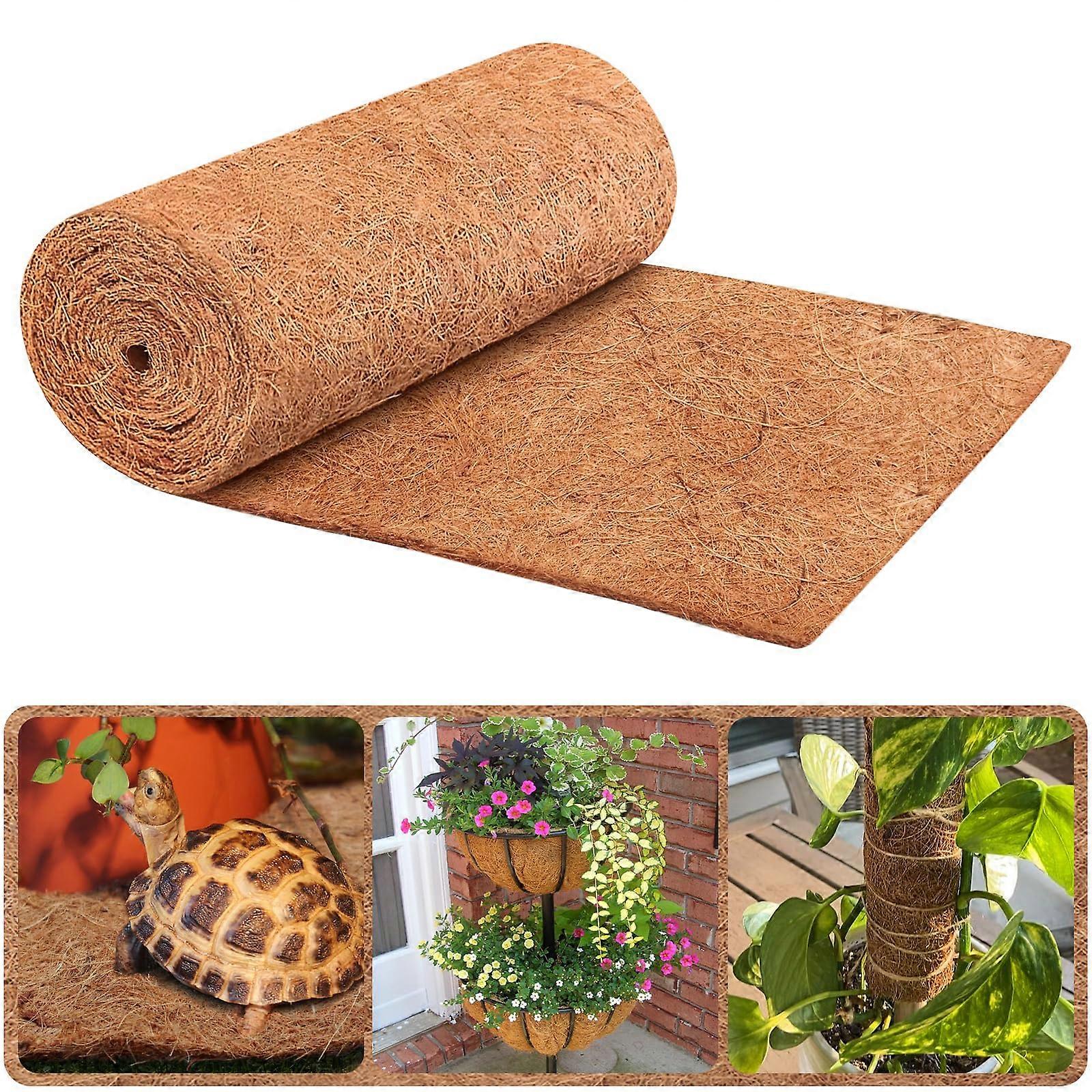 16X160 Inch Natural Coco Liner Roll, Coconut Liners for Planter Window Box Hanging Basket