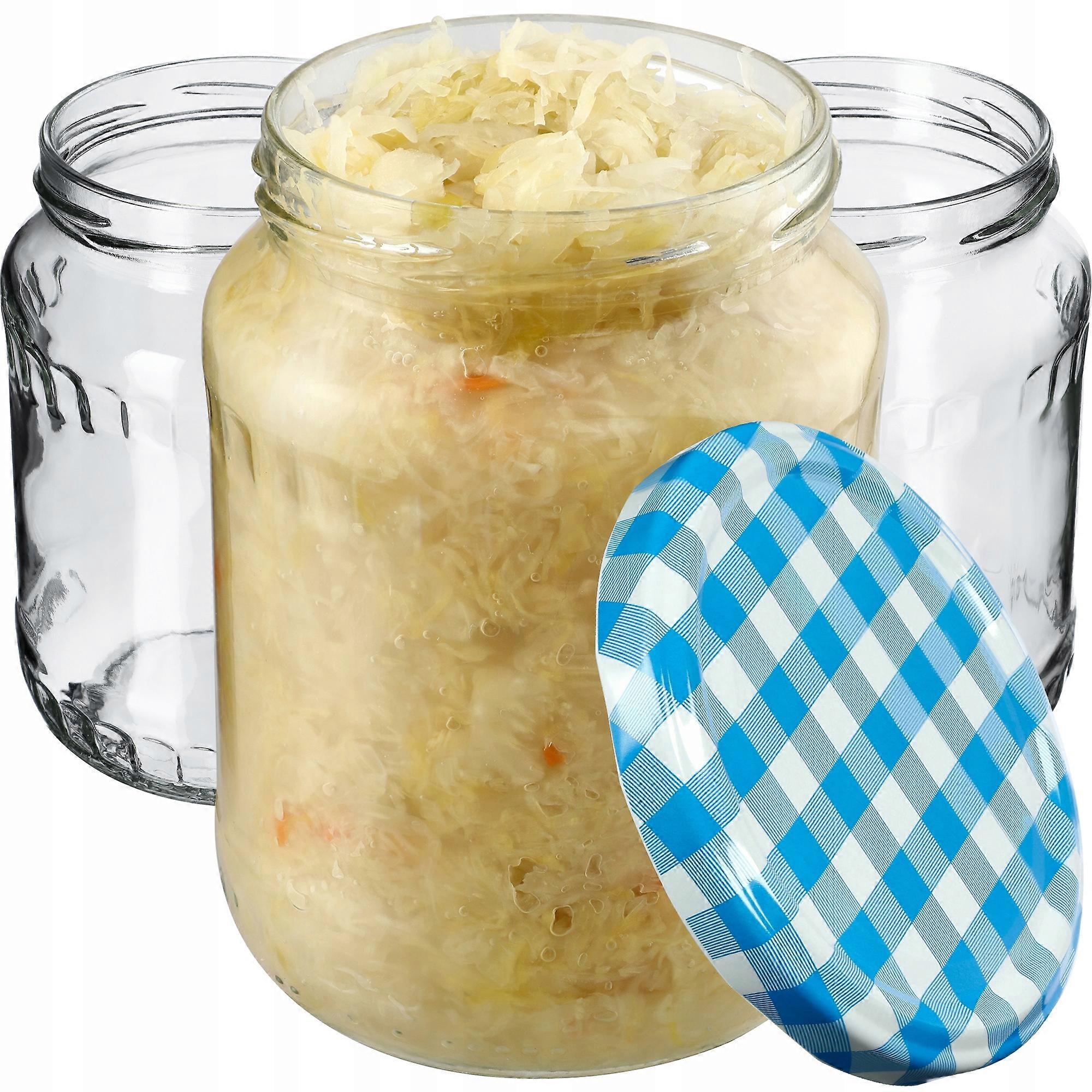 KADAX 8x Pot en verre 720ml Confiture Concombres Bouchon à vis 82mm