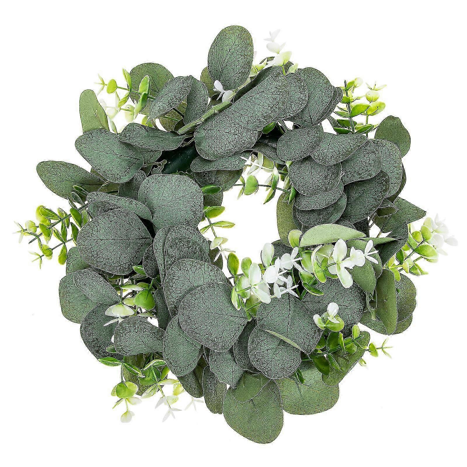 Outdoor Summer Decor Spring Garland Green Leaf Wreath Floral Wreath Flowers Leaves Garland