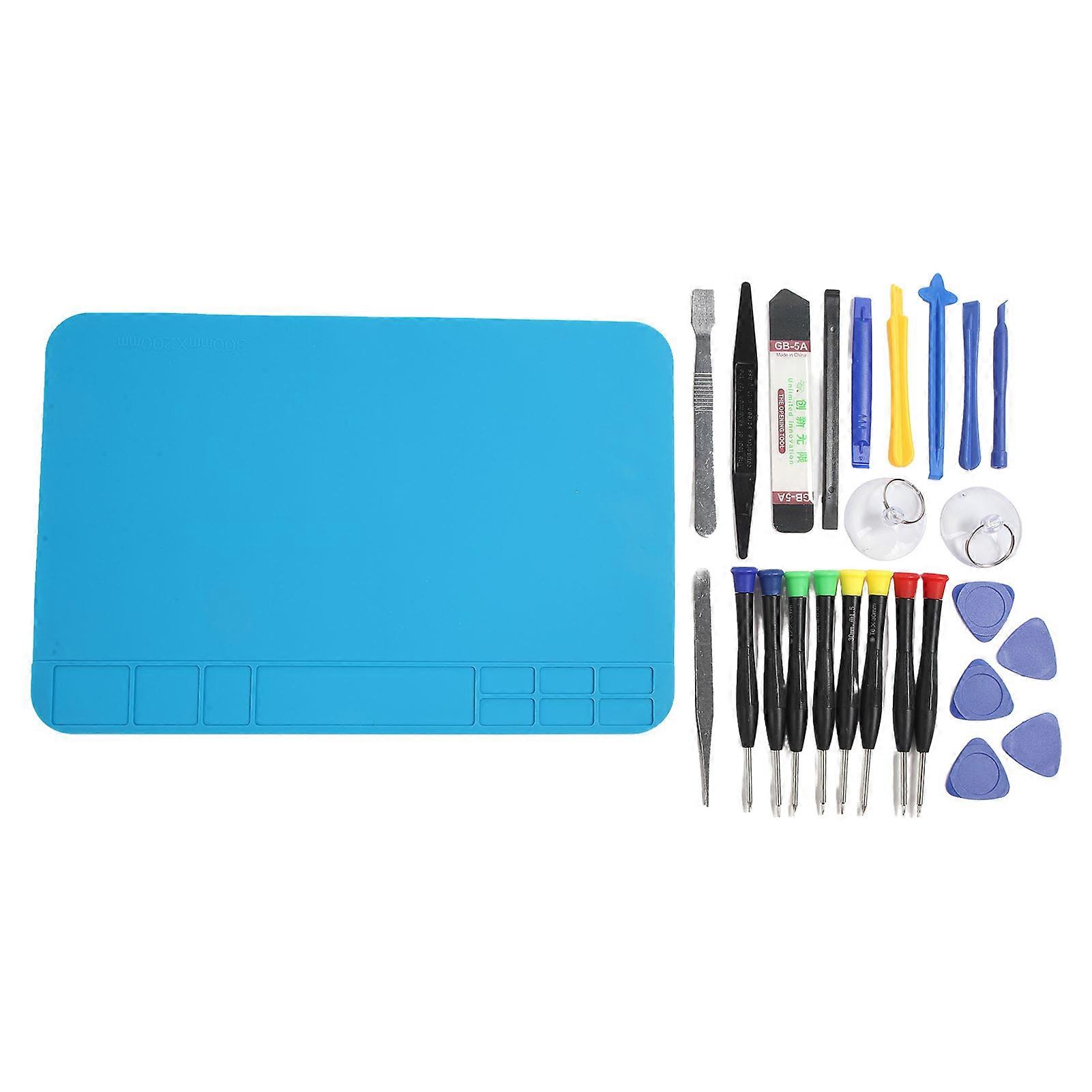 25 in 1 Electronics Repair Tool Kit with Silicone Pad for iPhone & Android Phones