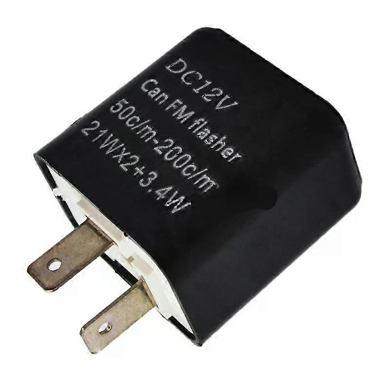 Motorcycle LED Flasher 12V 12A 2-Pin Adjustable Waterproof Signal Indicator Frequency Resistor Relay For Honda Suzuki Yamaha