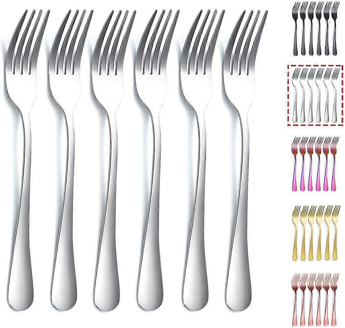 Dinner Fork 6 Pieces, Stainless Steel 20.5cm Forks Silverware, Table Forks Set of 6