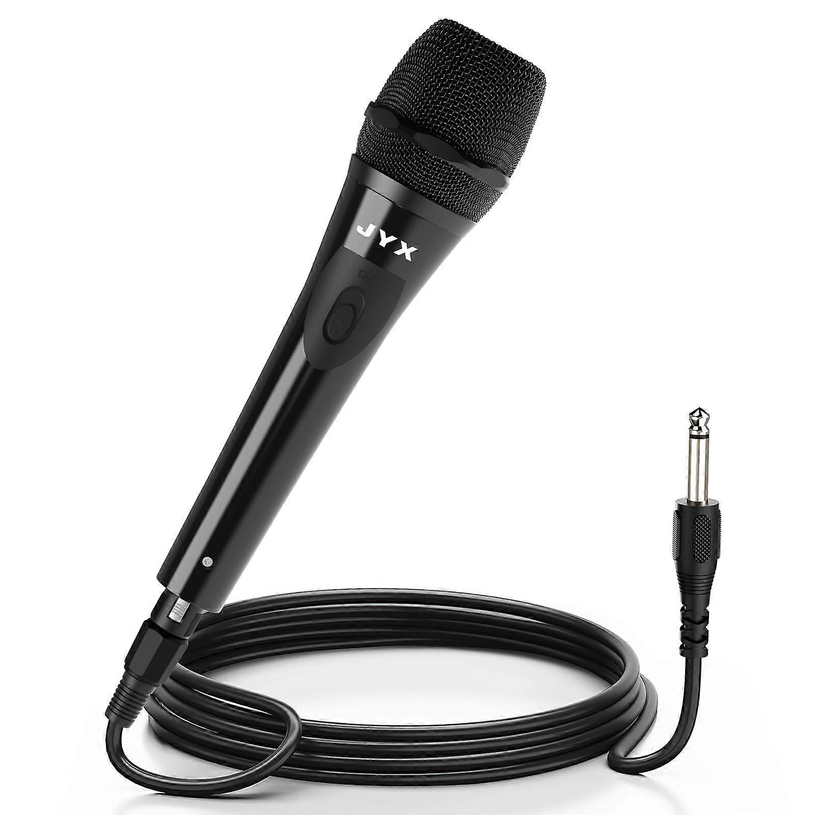 Dynamic Vocal Karaoke Microphone, Handheld Wired Mic with ON/Off Switch for Karaoke Machine, PA System, Mixer, Speaker