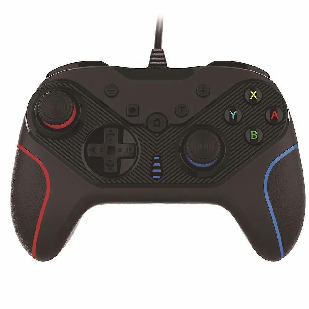 Wired Gamepad For Nintendo Switch / Android / iOS / PC(S818W Left Red Right Blue)