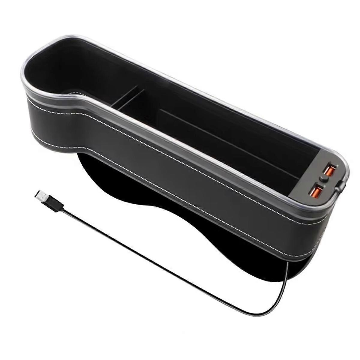 LED Car Cup Holder with USB Charger Left