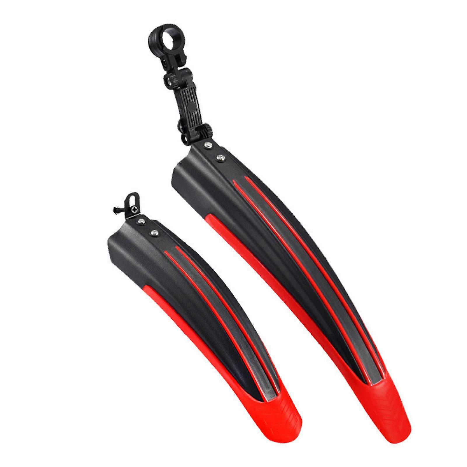 Universal Red Bike Mudguard Set Front Rear with Tool 240g